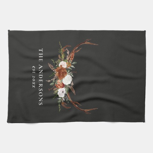 Terracotta black jugendliche geschirrtuch (Horizontal)