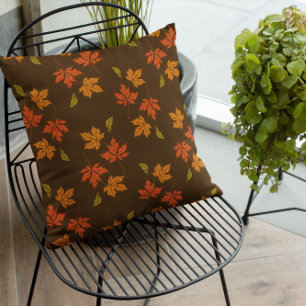Terracotta-Blätter Fall Pumpkin Kissen