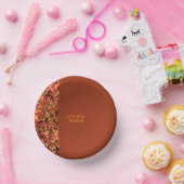 Terracotta Blätter Glückwunsch Erntedankfest Danke Pappteller (Party)