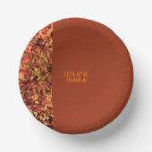 Terracotta Blätter Glückwunsch Erntedankfest Danke Pappteller (Vorderseite)