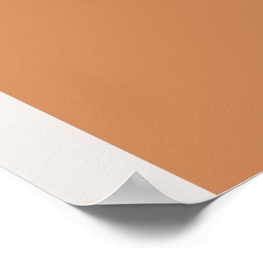 Terracotta Blätter Moderne Hochzeit Begrüßungszeic Poster (Ecke)