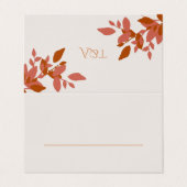 Terracotta-Blätter Moderne Hochzeitsszene Platzkar (Außenseite Aufgefaltet)