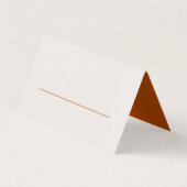 Terracotta-Blätter Moderne Hochzeitsszene Platzkar (Vorderseite)