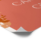 Terracotta Blätter Moderne Karten und Geschenke Poster (Ecke)