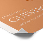 Terracotta Blätter Modernes Gästebuch (Ecke)