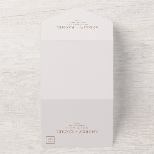 Terracotta Blocks Spring Wedding Foto All In One Einladung (Außenbereich)