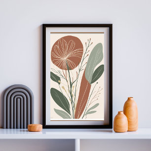 Terracotta Bloom I Poster