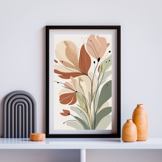 Terracotta Bloom III Poster