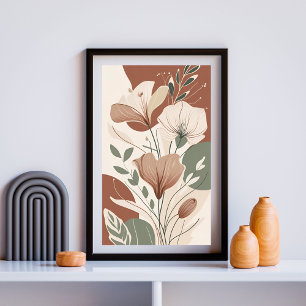 Terracotta Bloom Poster