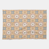 Terracotta Bloom Tile - Blumenmuster Geschirrtuch (Horizontal)