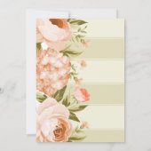 Terracotta Blooming Rose Hydrangea Blumenzehen Einladung (Rückseite)