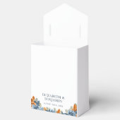 Terracotta Blue Rust Eucalyptus Monogram Vielen Da Geschenkschachtel (Geöffnet)