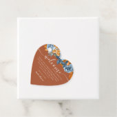 Terracotta Blue Rust Eukalyptus Begrüßung Geschenkanhänger (Beispiel)