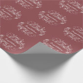 Terracotta Blüh Wedding Paper Geschenkpapier (Ecke)