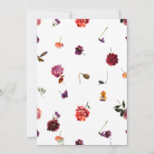 Terracotta Blume 100. Geburtstagsparty Elegant Einladung (Rückseite)