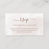 Terracotta Blume Boho Hochzeit im Herbst Online UA Begleitkarte (Vorderseite)