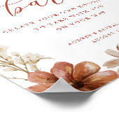 Terracotta Blume Border Blume Bar Poster (Ecke)