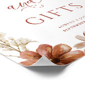 Terracotta Blume Border Cards und Geschenke Hochze Poster (Ecke)