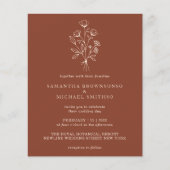 Terracotta Blume Bouquet Boho Budget Botanicals Flyer (Vorne)