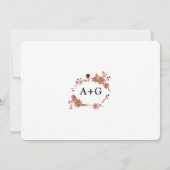 Terracotta-Blume Dusche Einladung (Rückseite)