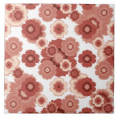Terracotta-Blume-Muster Fliese (Vorderseite)