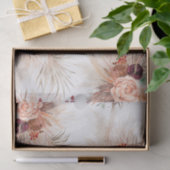 Terracotta-Blume Pampas Tropisches Gras Bohemisch Seidenpapier (Geschenk)