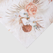 Terracotta-Blume Pampas Tropisches Gras Bohemisch Seidenpapier (Detail)