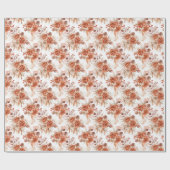 Terracotta-Blume und Boho-Rose Geschenkpapier (Flach)