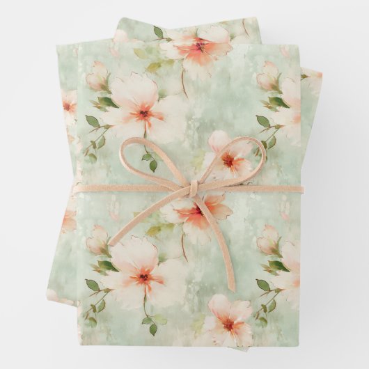 Terracotta Blume und Grüne Weinroute Mendrisiotto Geschenkpapier Set (Beispiel)