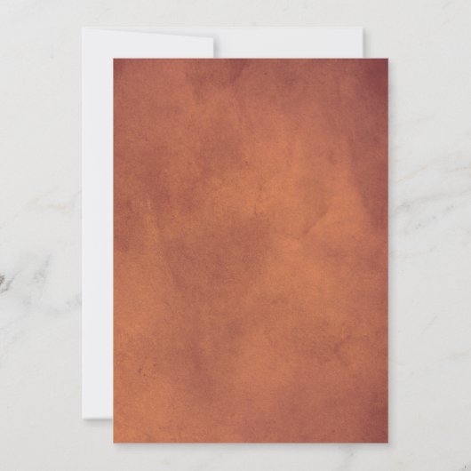 Terracotta-Blume und Kürbisfall Brautparty Einladung (Rückseite)