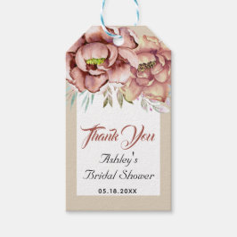 Terracotta-Blume Vielen Dank Brautparty Geschenkanhänger