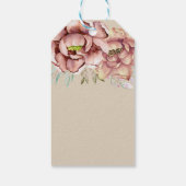 Terracotta-Blume Vielen Dank Brautparty Geschenkanhänger (Rückseite)