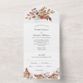 Terracotta-Blumenhochzeit in einer Einladung (Innen Boden)