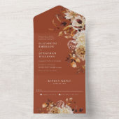 Terracotta-Blumenhochzeit in einer Einladung (Innen Boden)