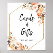 Terracotta Blumenkarten und Geschenke Unterschrift Poster (Vorne)