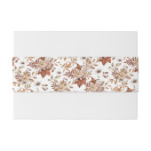 Terracotta-Blumenmuster-Initialen Hochzeit im Herb Einladungsbanderole (Rückseitenbeispiel)