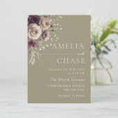 Terracotta Blush Dusty Hochzeit Einladung (Stehend Vorderseite)