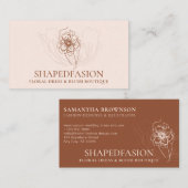 Terracotta Blush Flower Prom Dresses Seamstress Visitenkarte (Vorne/Hinten)