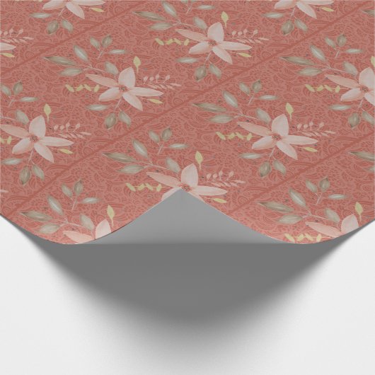 Terracotta Blush Lounge Geschenkpapier (Ecke)