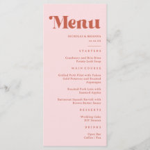 Terracotta & Blush Pink Retro Groovy