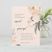 TERRACOTTA BLUSH WATERCOLOR FLUSSBREITE EINLADUNG (Stehend Vorderseite)