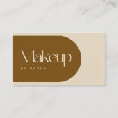 Terracotta-Bogen-Makeup-Artist-QR-Code Visitenkarte (Vorderseite)