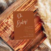 Terracotta Bohemisch Babydusche Einladung