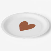 Terracotta Bohemisch Burnt Orange Babydusche Pappteller (Schrägansicht)