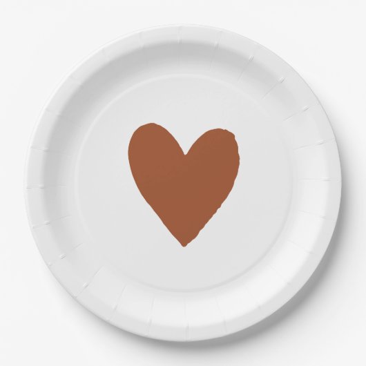 Terracotta Bohemisch Burnt Orange Babydusche Pappteller (Vorderseite)