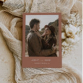 Terracotta Bohemisch Floral Save the Date laden Einladung