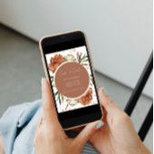 Terracotta Bohemisch Floral Save the Date laden Einladung