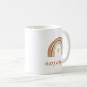 Terracotta Bohemisch Rainbow Script Individuelle N Kaffeetasse (VorderseiteRechts)