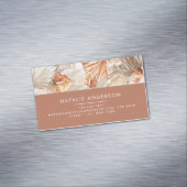 Terracotta Bohemisches, modernes Pampelgras Bu Magnetische Visitenkarte (Beispiel)