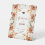 Terracotta Boho Abschluss Hashtag Sockelschild (Vorderseite)